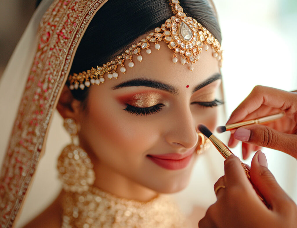 full glamorous bridal makeup